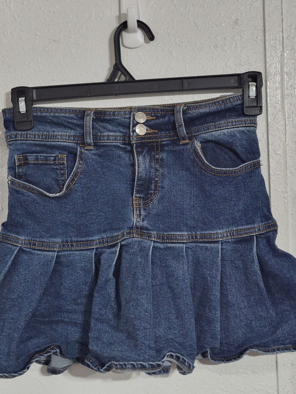 Wild Fable Y2K Pleated Denim Mini Skirt   Beach Schoolgirl Preppy Retro - Size 2